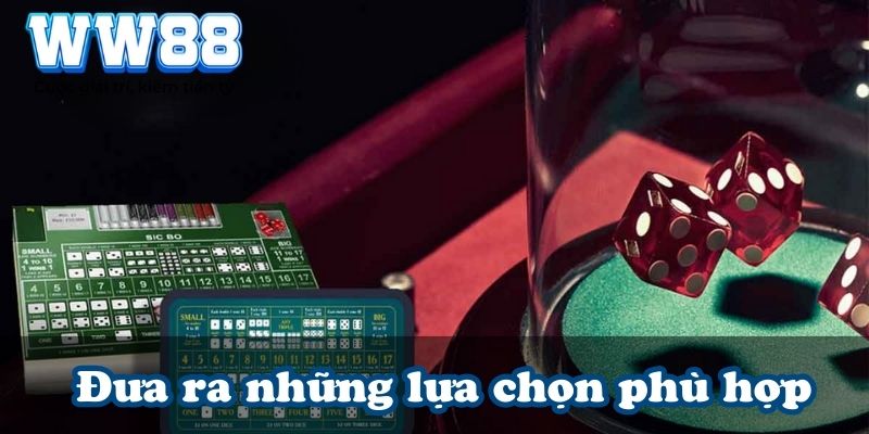 Đưa ra những lựa chọn phù hợp